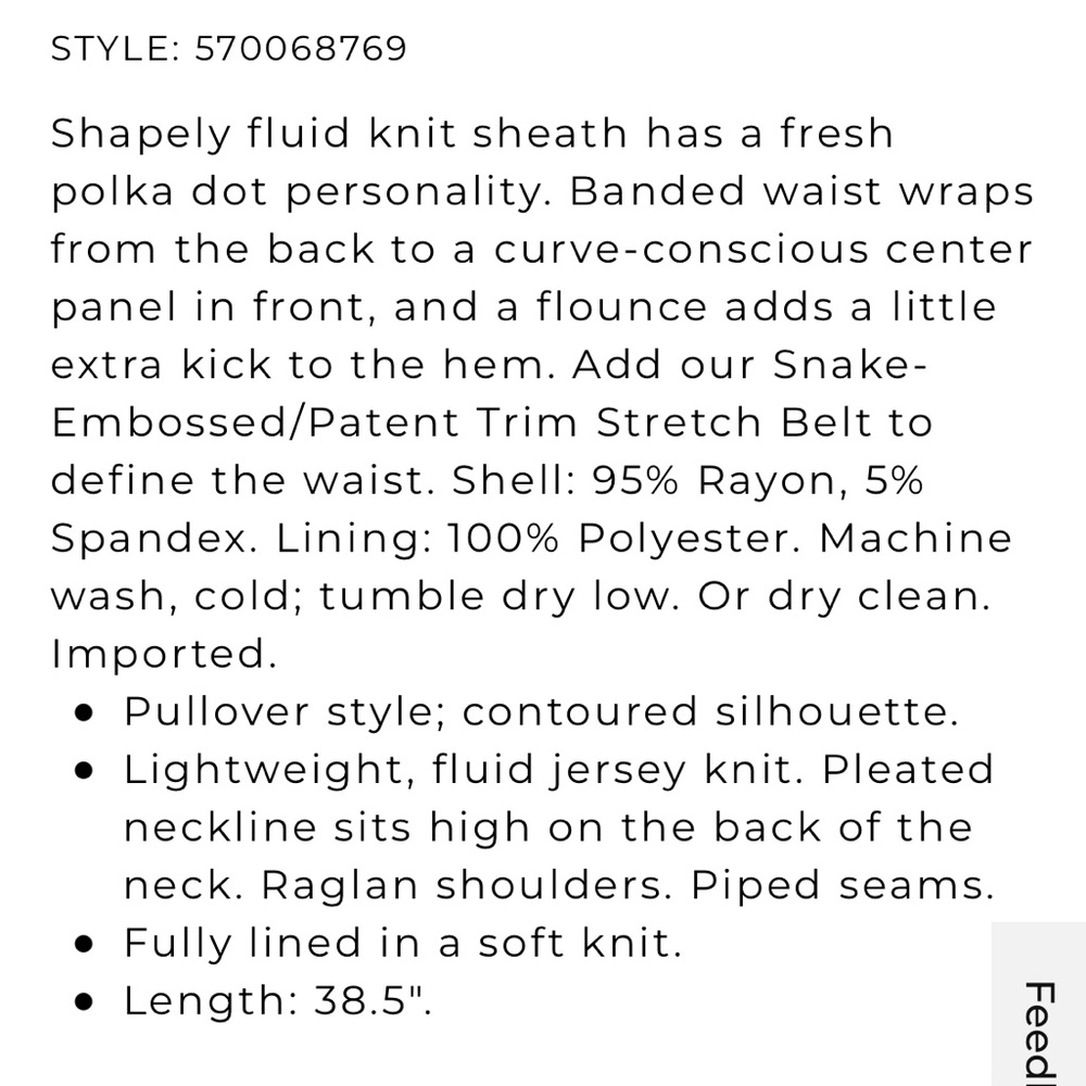 White House Black Market Sleeveless Knit Dot Sheath - Picture 4 of 15